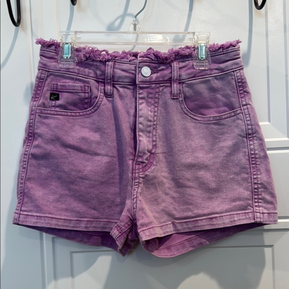 KanCan Purple High Waist Vintage Shorts